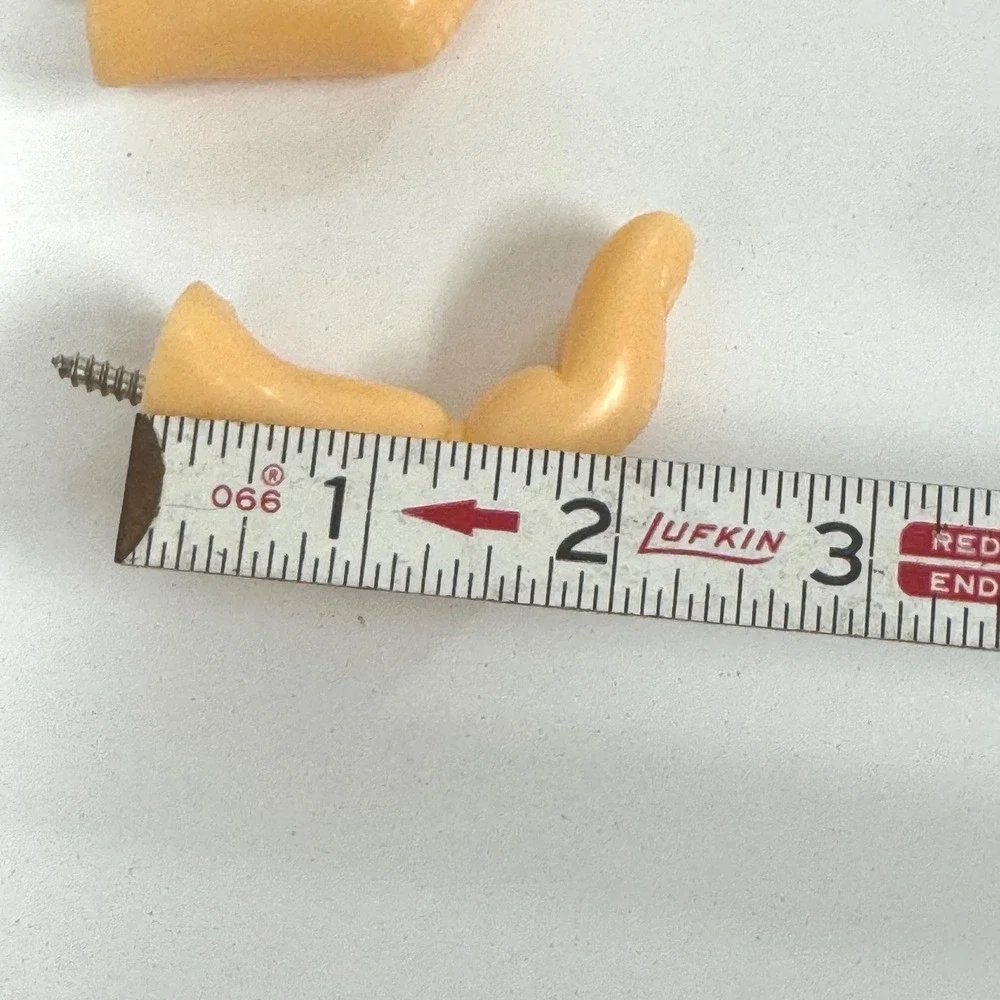 Vintage plastic wall screw mount hook sets